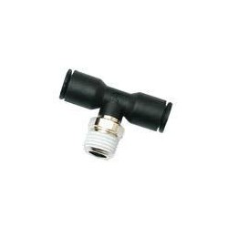 3108 06 14 Conector T Parker 1/4" NPT a Manguera de 6mm Parker